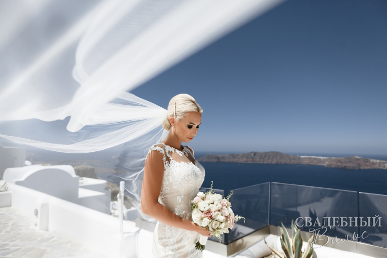 Прекрасная свадьба Антона и Ольги на острове Санторини!